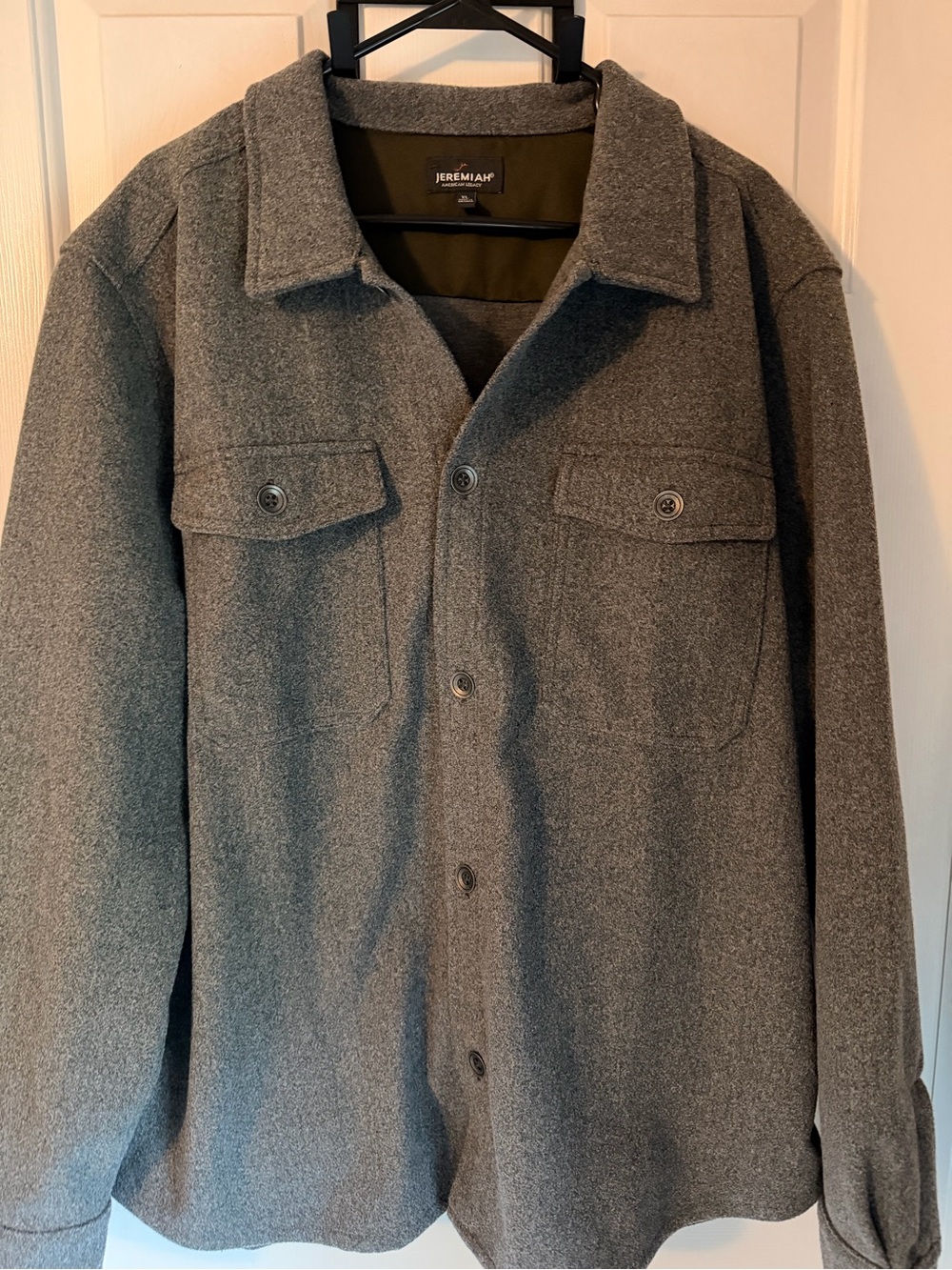 Jeremiah Men's Gray Button-Front Lightweight Shirt Jacket